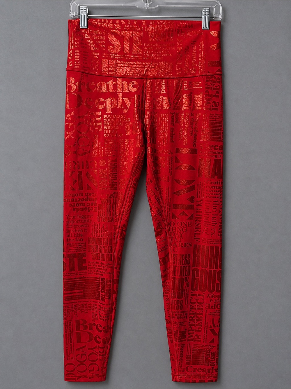 Lululemon 2 Wunder Under High Rise Tight 28" 20YR Manifesto Foil Dark Red